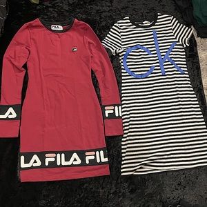 Fila and Calvin Klein dresses